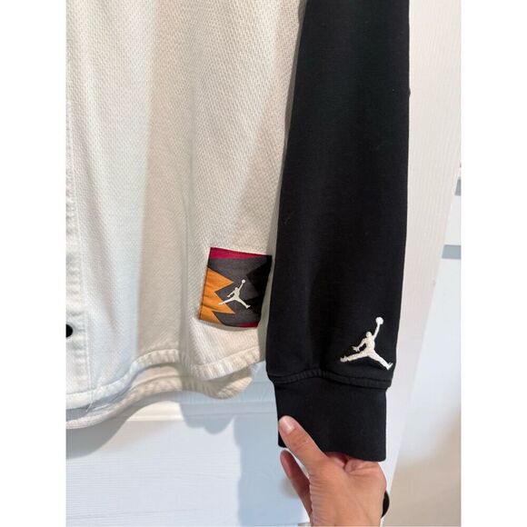 Nike Air Jordan Flight MVP Baseball "Sail" Stitched Hoodie Jersey Men's Small - Picture 6 of 14